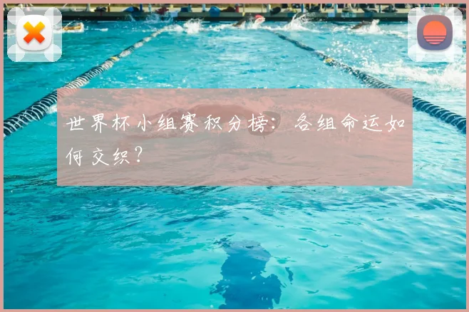 世界杯小组赛积分榜：各组命运如何交织？