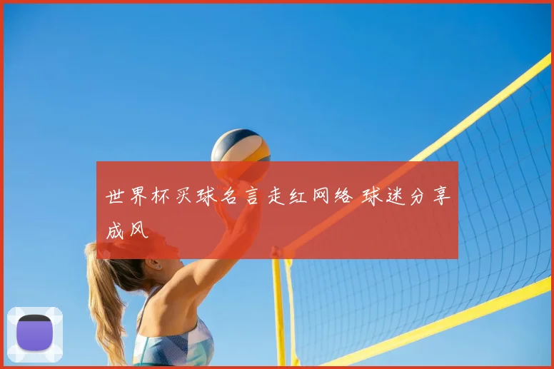 世界杯买球名言走红网络 球迷分享成风