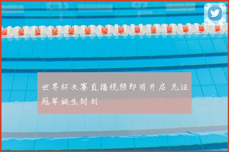 世界杯决赛直播视频即将开启 见证冠军诞生时刻